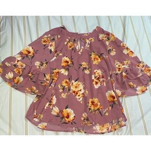 Pink Floral Top
